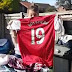 Woman gets revenge on ex-boyfriend by burning his Arsenal shirts (photos)