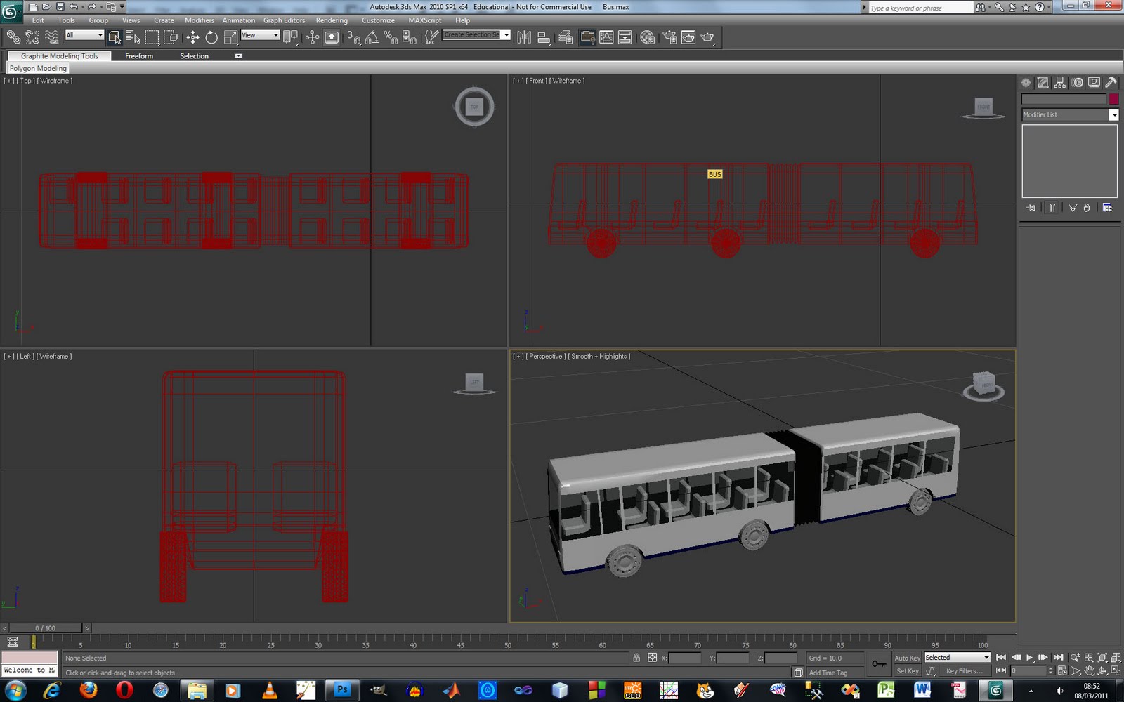 3D Modelling and animation Bus 