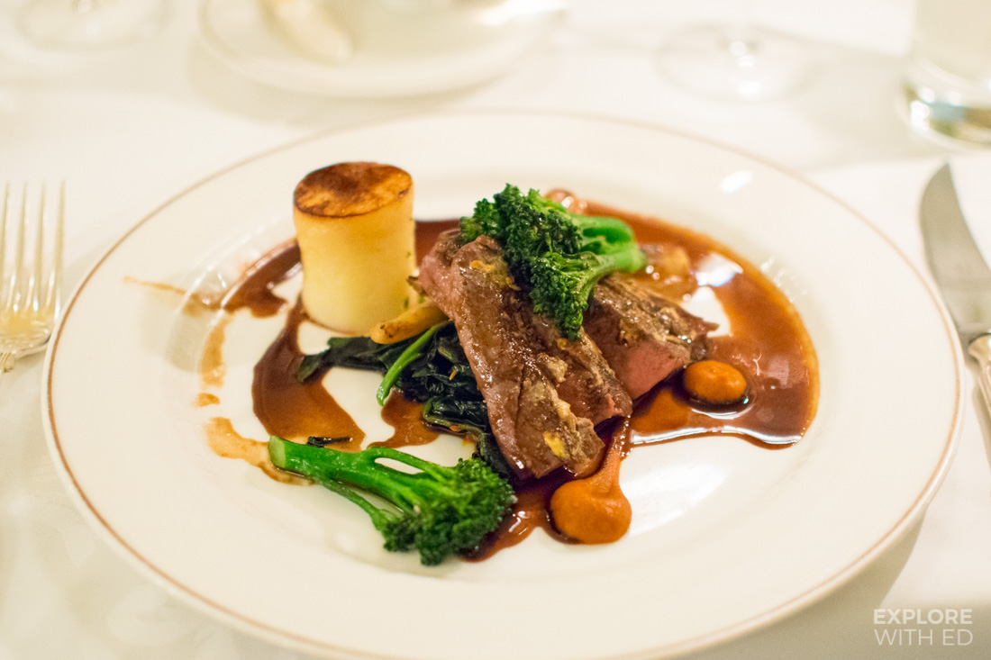 Lamb dinner at Bodysgallen Hall and Spa