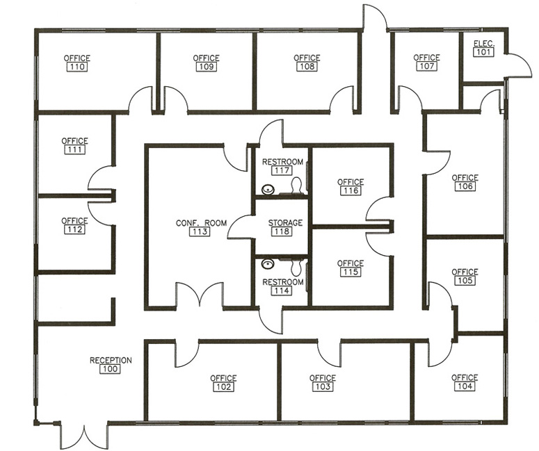 Office Building Floor Plan Design - floorplans.click