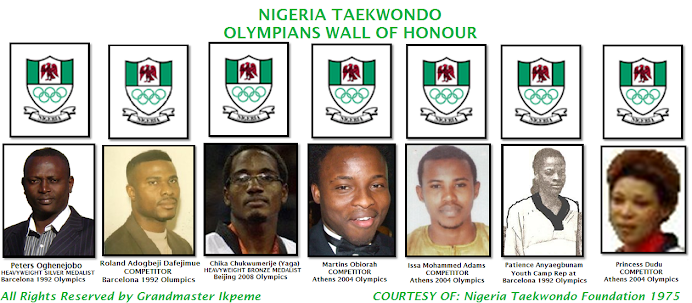 NIGERIA OLYMPIC COMMITTEE TAEKWONDO OLYMPIANS & CHAMPIONS WALL OF HONOUR