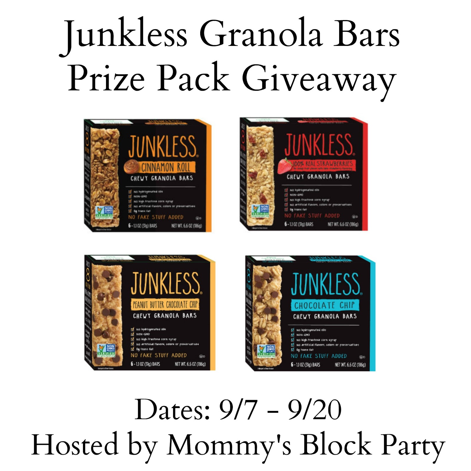 Junkless Granola Bars for Healthy Snacks Anytime of Day! + Prize Pack 