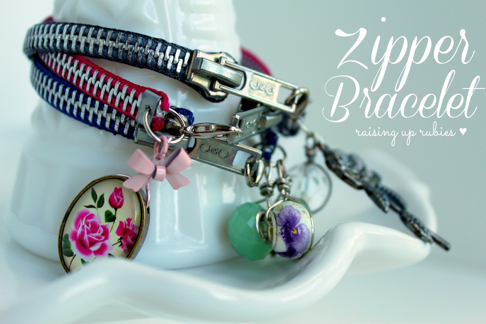 Raising Up Rubies Blog a zipper bracelet tutorial ♥