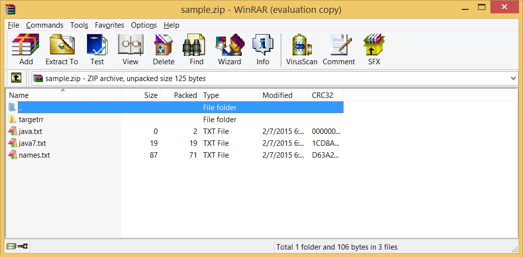 java create zip file in memory java read zip file