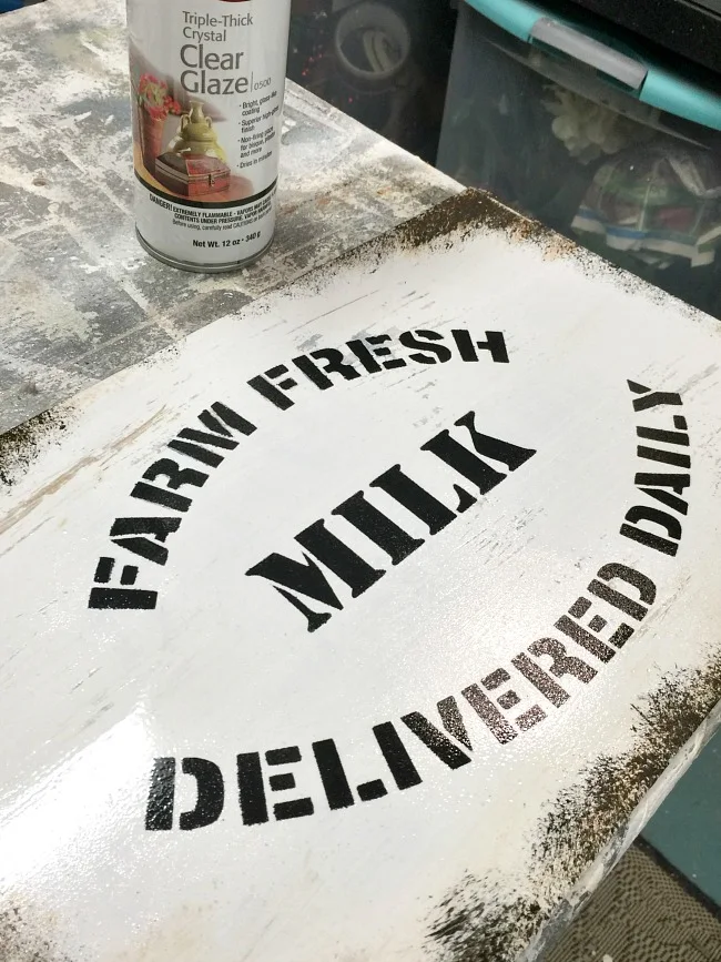 How to Make a Rusty Enamel Farm Fresh Milk Sign