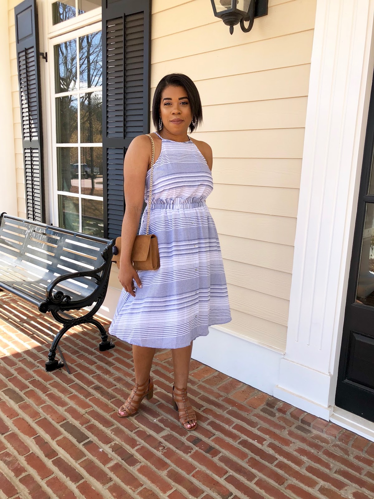 target blue and white striped dress