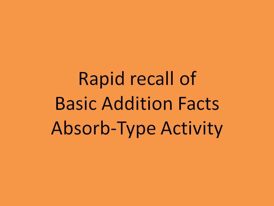Some of this, a little of that . . .: Absorb-Type Activity