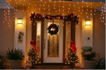 decorar la navidad por fuera, decorar con luces las paredes por fuera en el exterior de la casa