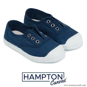 Princess Charlotte wore Hampton Canvas Plum style shoe