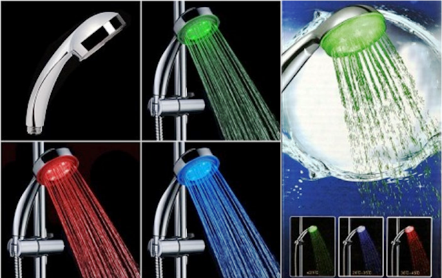 April Brand Hand Held Shower Head Attachment with LED