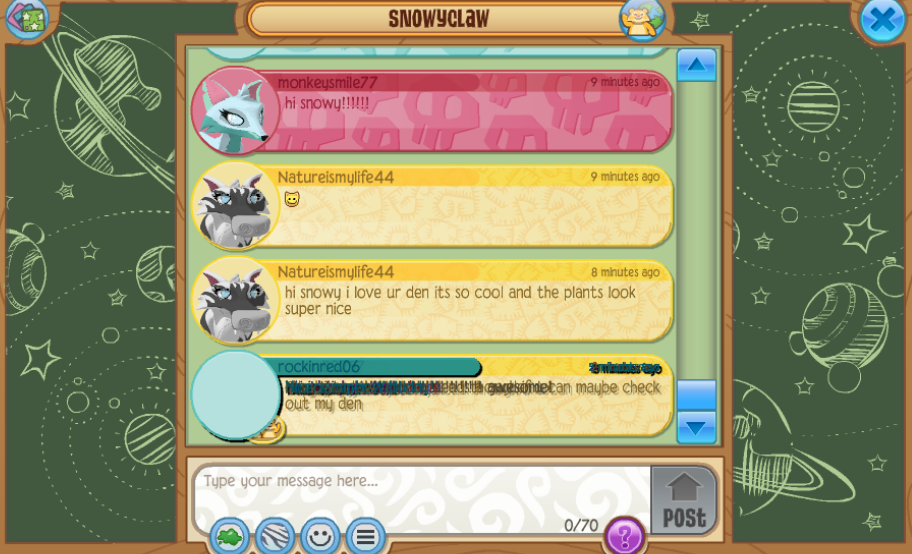 Animal Jam Spirit Blog Jammer Wall (Facebook?!), Pet Peacocks, Ferrets