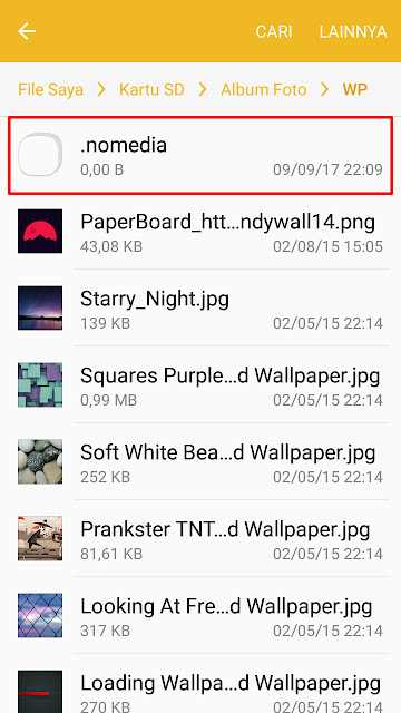 file .nomedia lokasi file .nomedia