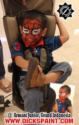 face painting kids jakarta spiderman