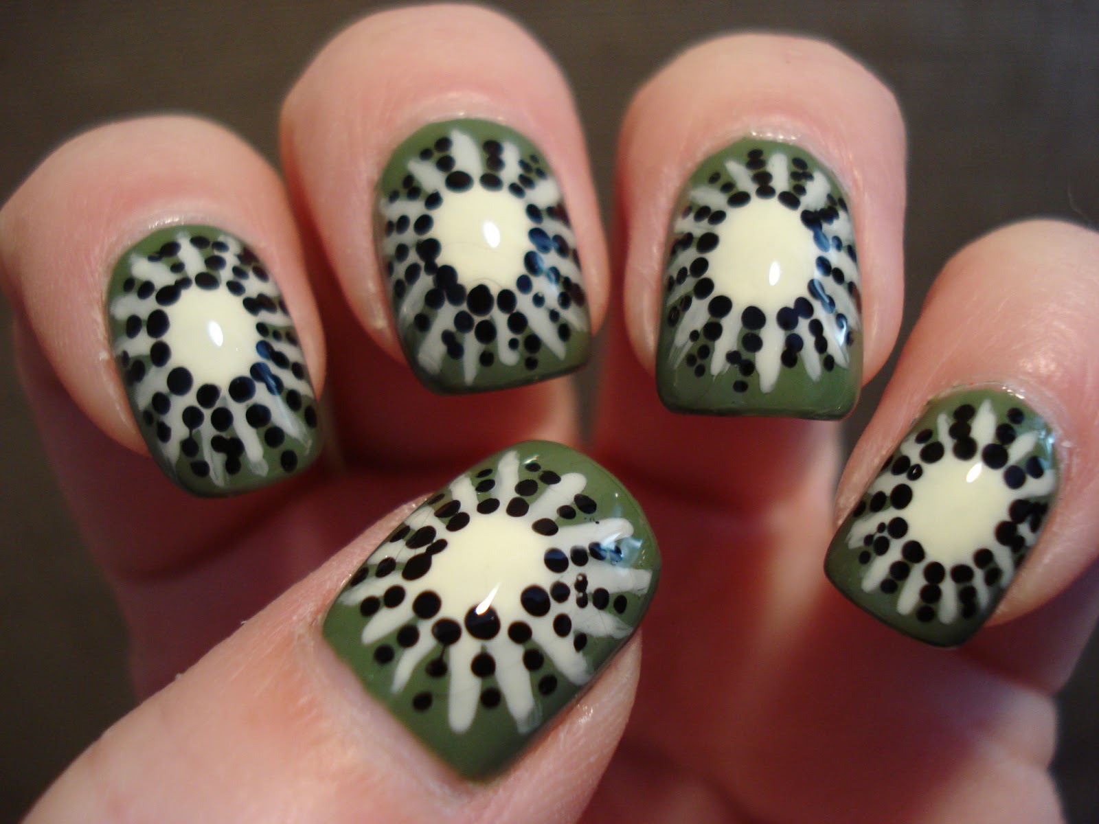 5. Kiwi Pattern Nail Design - wide 4