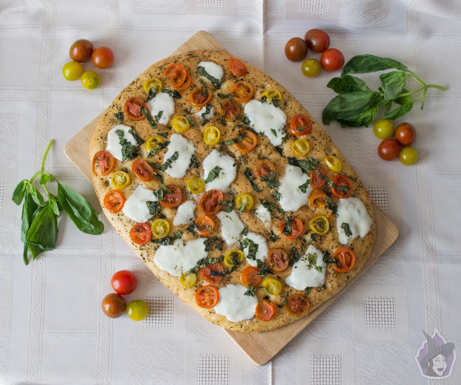 Tomillo y canela. Recetas de una novata: Focaccia Caprese