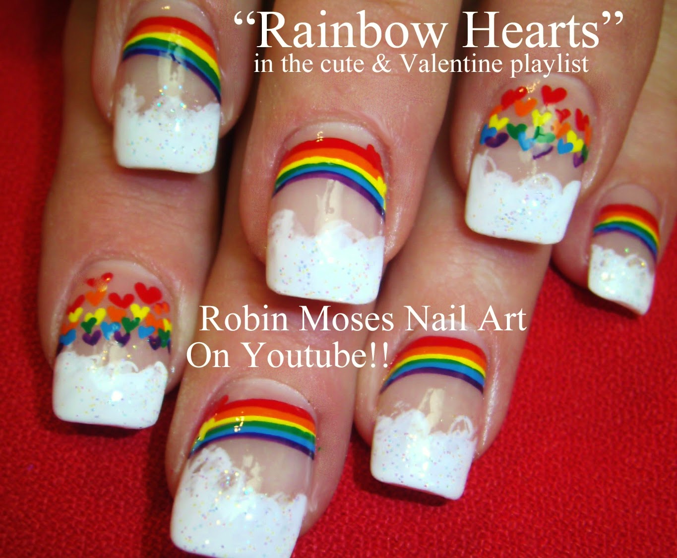 Nail Art by Robin Moses "rainbow nails" "nail art" "rainbow nail
