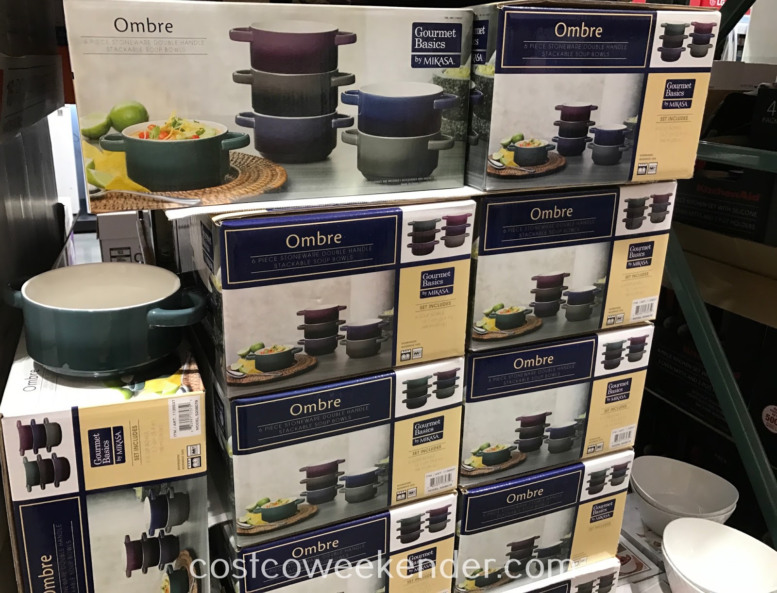 Gourmet Basics by Mikasa Ombre 6pc Soup Bowl Set Costco Weekender