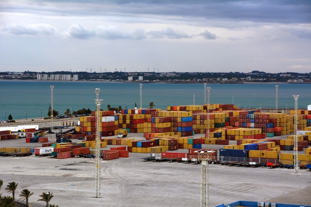 Port of Cadiz containers