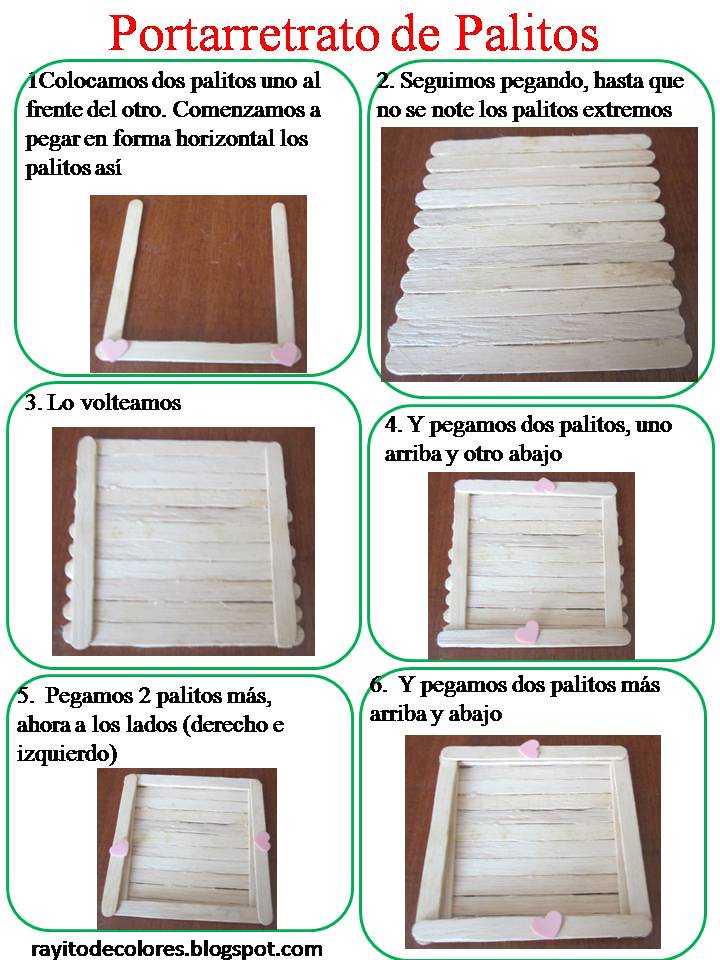 Rayito de Colores: Portaretrato con Palitos de chupete