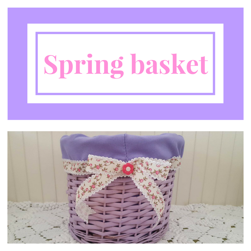 How to dressup a basket for spring