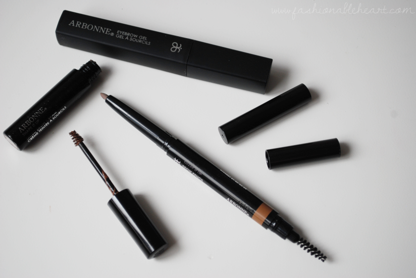 bbloggers, bbloggersca, canadian beauty bloggers, arbonne, arbonne canada, eyebrow gel, shape it up, tinted brow cream, pencil, medium, light, light medium, swatches, review, thoughts