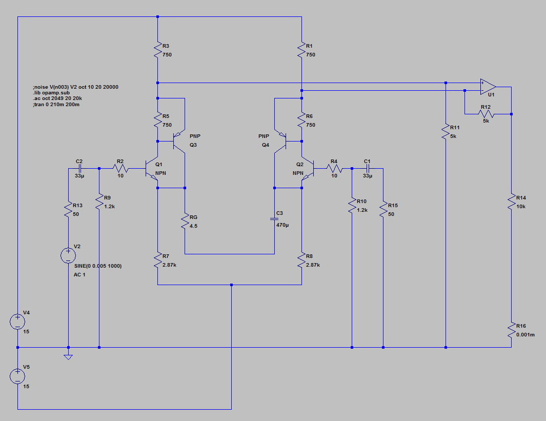 LTSpice CFP Mic Pre w/ Filtering