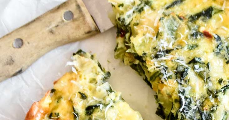 CRUSTLESS SPINACH QUICHE - the menu food
