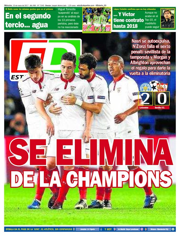 Sevilla, Estadio Deportivo: "Se elimina de la Champions"