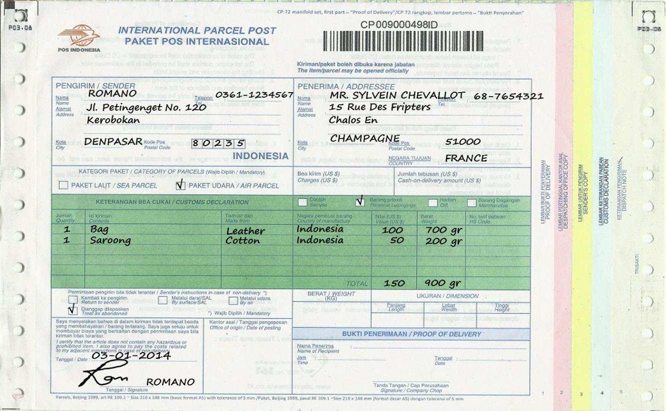 August 2018 Kantorpos Nabila