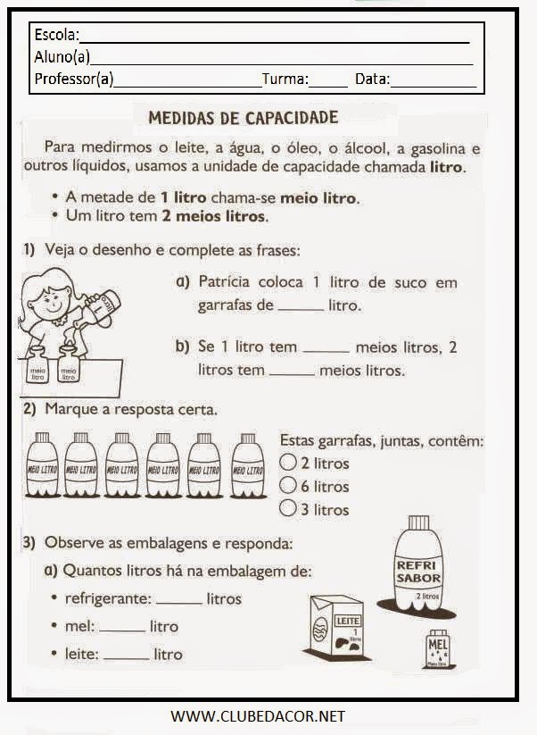 CLUBE DA COR ATIVIDADES ESCOLARES : 50 ATIVIDADES DE MATEMÁTICA PARA O