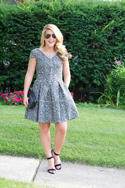 Summer Wind: Boucle Fit and Flare Dress