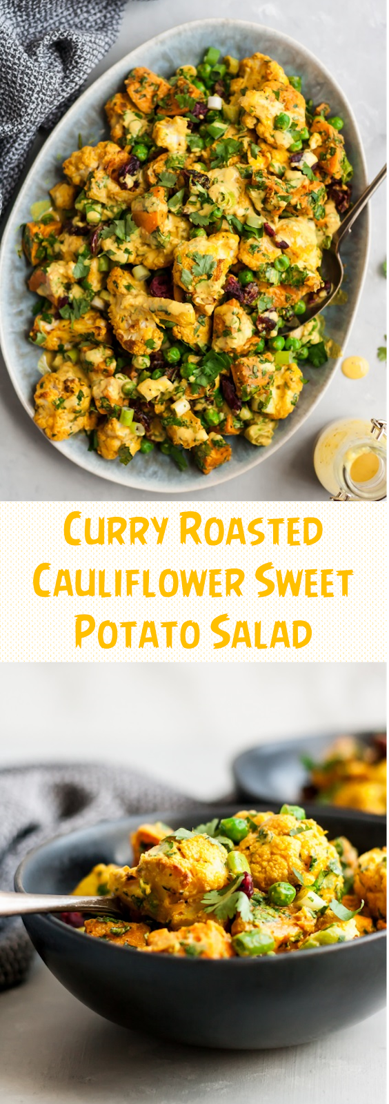 Curry Roasted Cauliflower Sweet Potato Salad 