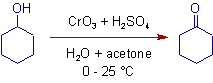 Jones Oxidation (CrO3 + H2SO4) .