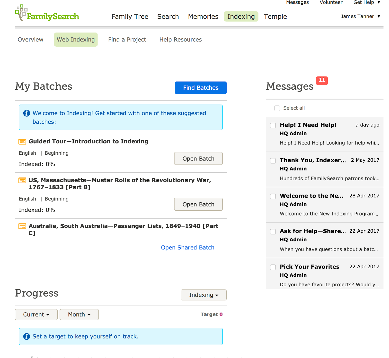 Rejoice, and be exceeding glad...: Get Started with Web Indexing
