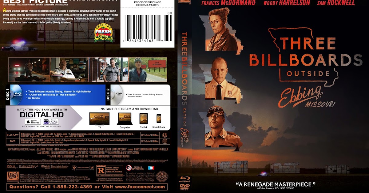 Three Billboards Outside Ebbing Missouri Subtitles Three Billboards Outside Ebbing Missouri Bluray Cover Cover