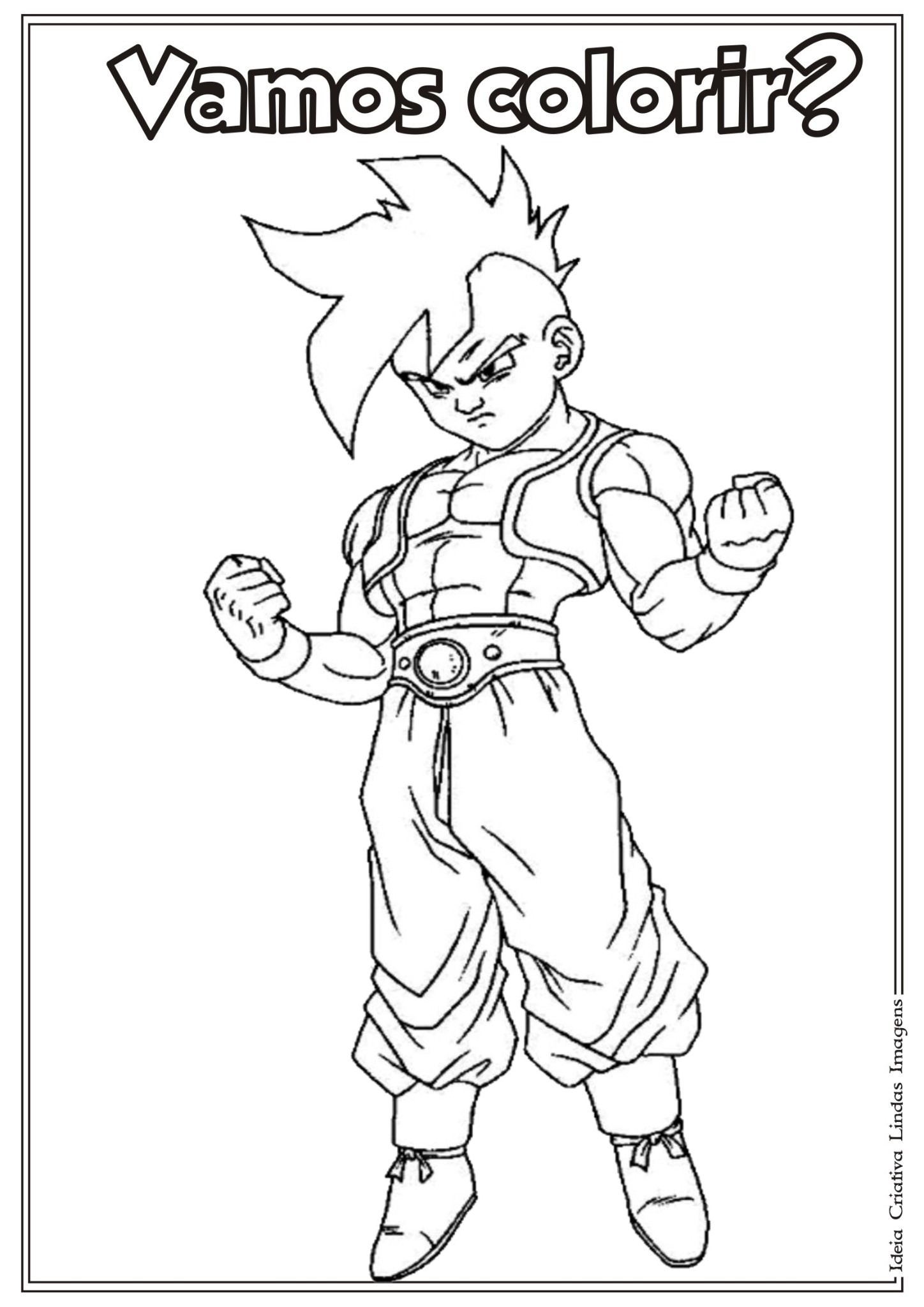 Explore seu lado criativo com Dragon Ball Z para Colorir! e Imprimir -  Pintar Grátis Online