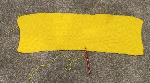 Baby blanket in the making