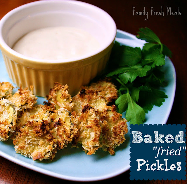 baked “fried” pickles