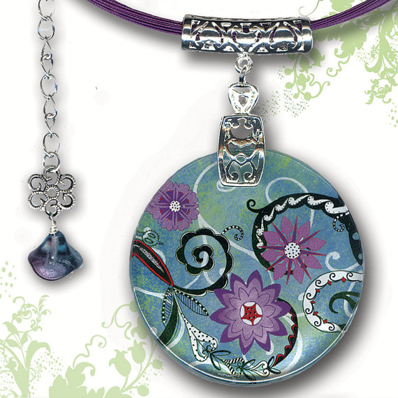 Graphic Design Decoupage Jewelry by / The Beading Gem