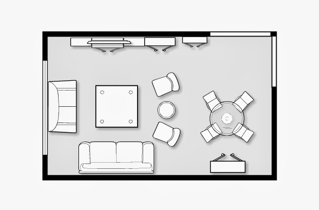 Simple Bedroom Combined Kichen Living Room Plan