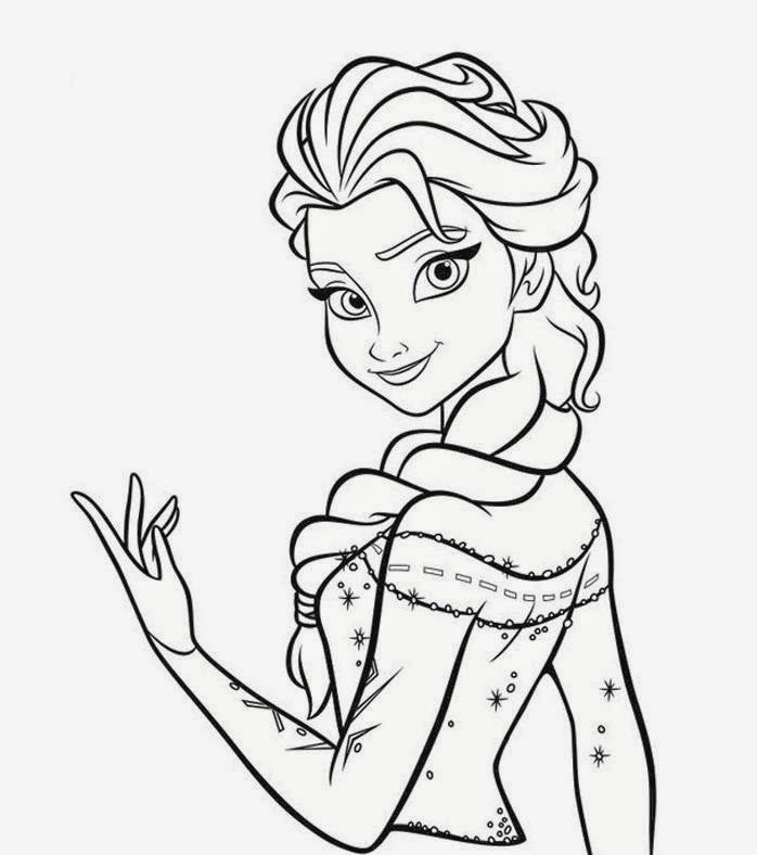 Mewarnai Gambar Elsa Frozen Anak Karikatur