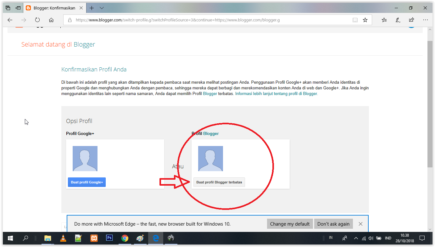buat profil blog