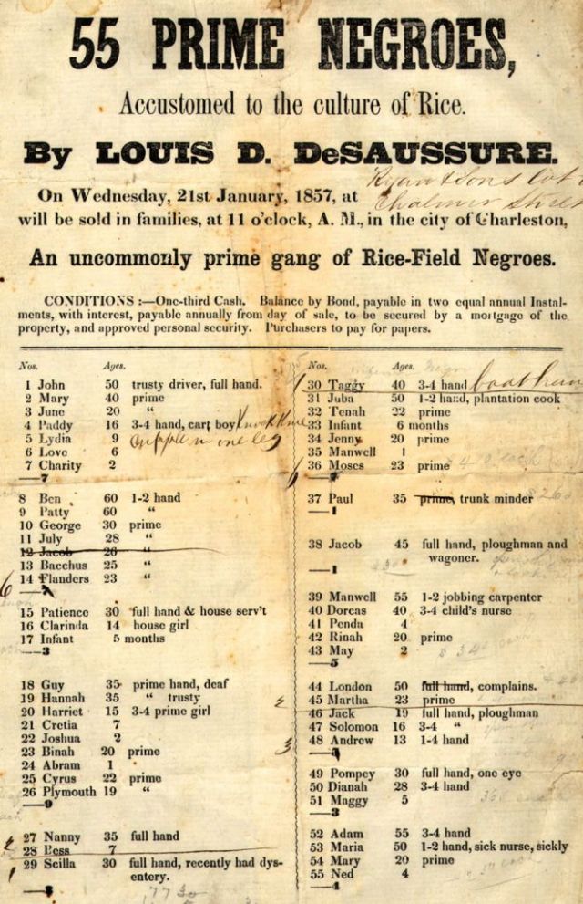 Unbelievable American Slave Sale and Auction Ads From the 19th Century
