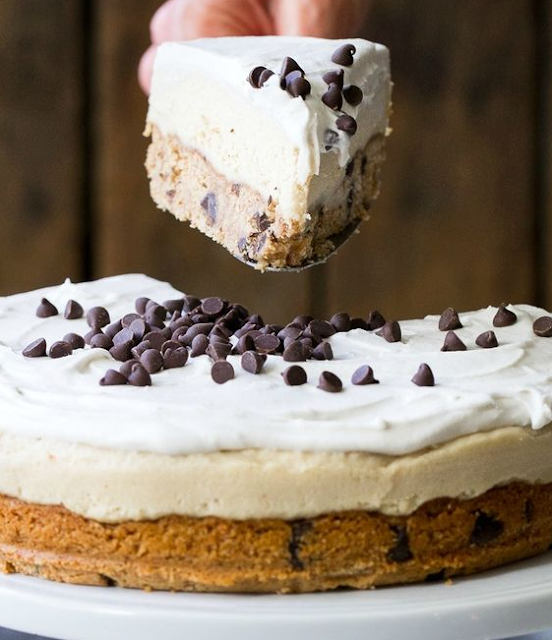 Chocolate Chip Cookie Vanilla Cheesecake (Paleo & Vegan)
