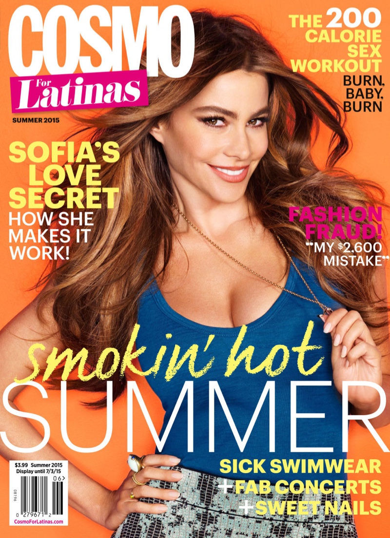 Sofia Vergara bares cleavage for Cosmo for Latinas Summer 2015