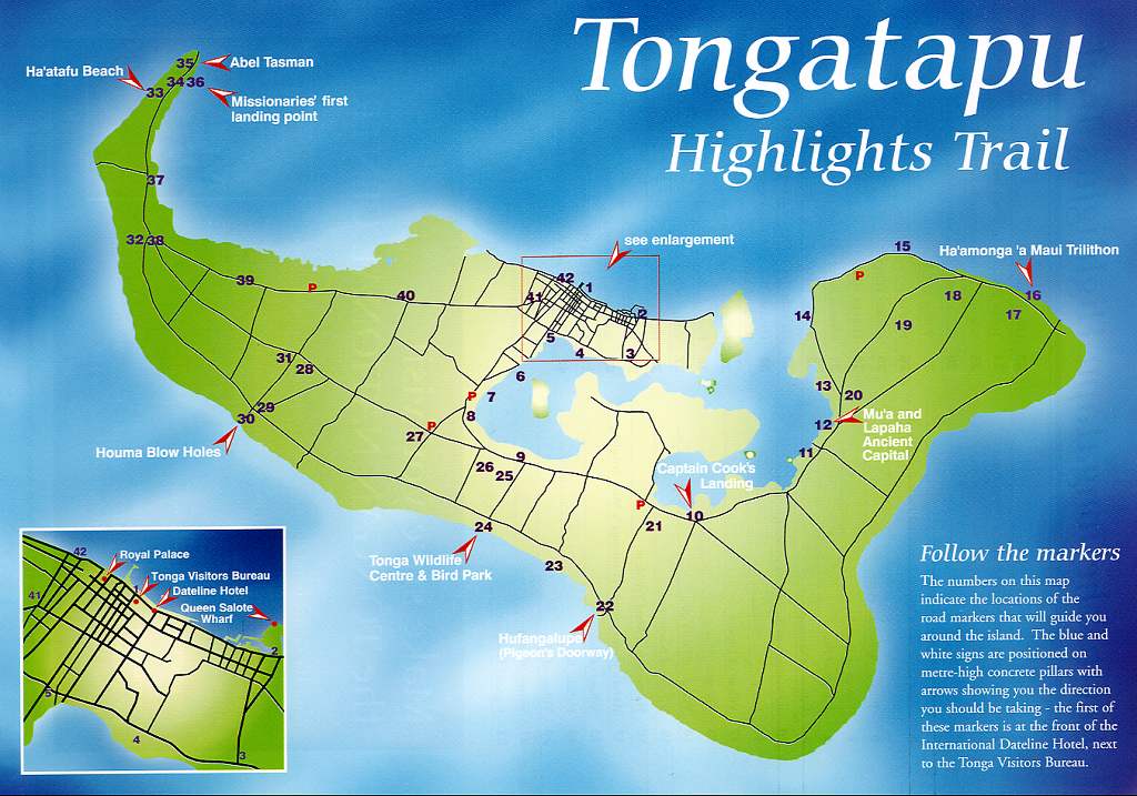 TONGA - GEOGRAPHICAL MAPS OF TONGA