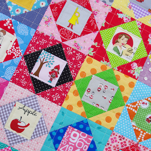 Red Pepper Quilts Economy Block Quilt II A Finished Quilt