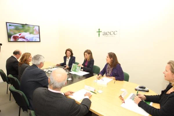 Queen Letizia attends a meeting at the AECC