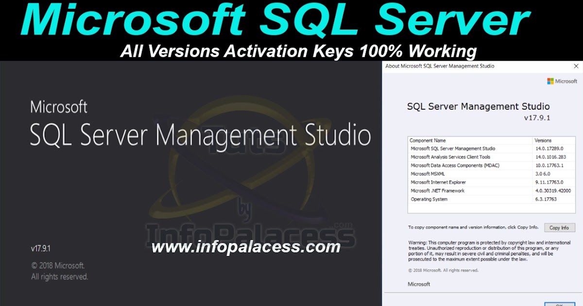 Microsoft SQL Server All Versions Activation Keys 100% Working