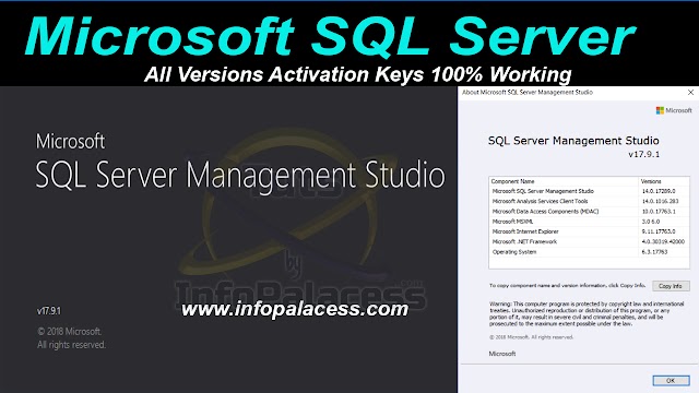 Microsoft SQL Server All Versions Activation Keys 100% Working